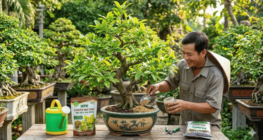 Bí quyết bón phân mai vàng tháng 1-6 âm lịch chuẩn xác